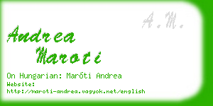 andrea maroti business card
